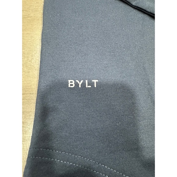 BYLT Signature Hooded Drop-Cut Long Sleeve Navy Shirt XL MTLS0153-404 NWT - Picture 6 of 12
